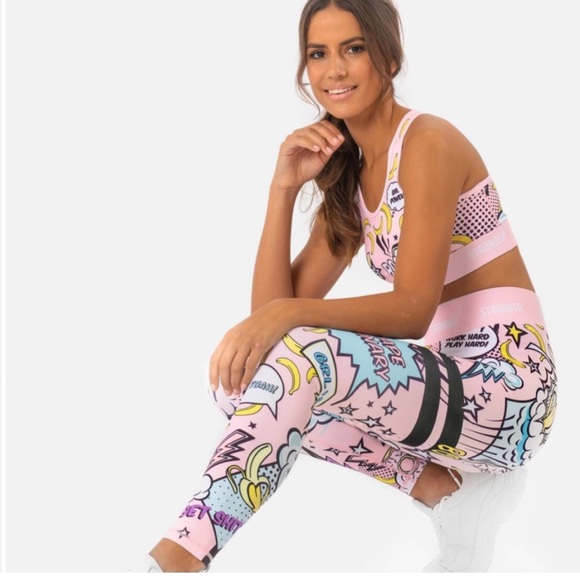 STRONGER Punch Tights Ice Cream leggings size small - Picture 2 of 6